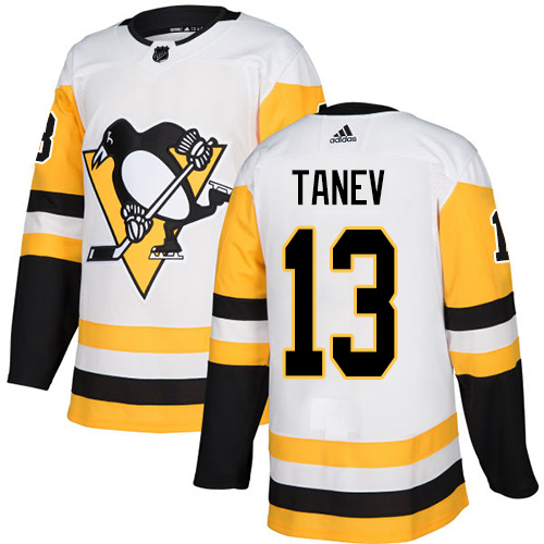 Adidas Pittsburgh Penguins #13 Brandon Tanev White Road Authentic Stitched Youth NHL Jersey->youth nhl jersey->Youth Jersey